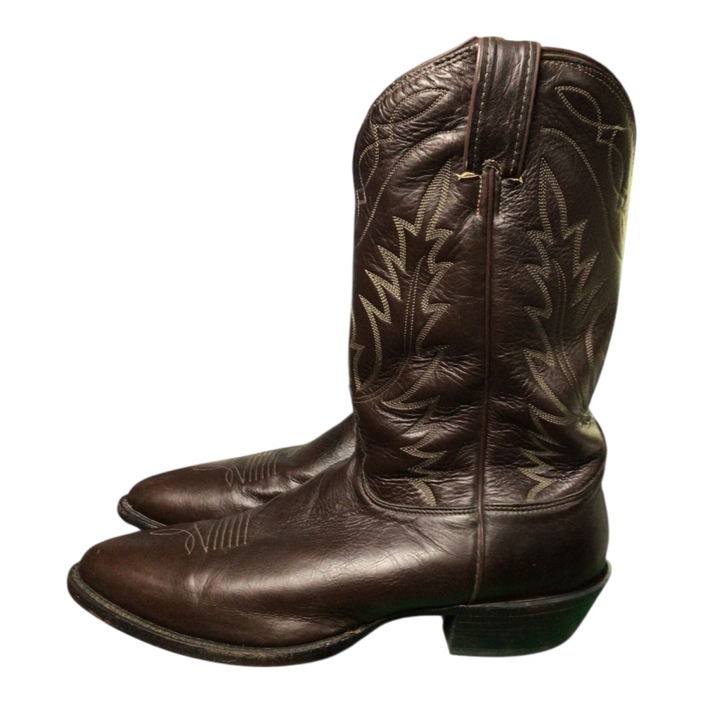 Nocona Men's Classic Brown Leather Cowboy Boots 13B